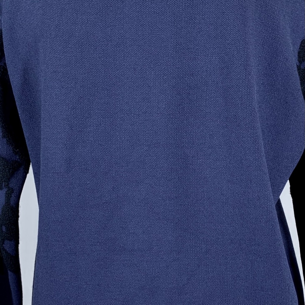 New Tibi Blue Oversized Cardigan with Black Jacquard Detailing, Originally $395 - Picture 7 of 9